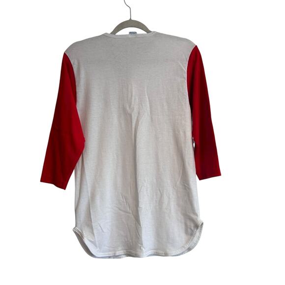 Vintage Little League Ringer Tee Red White Baseball Unisex Medium Champion USA - Picture 2 of 13